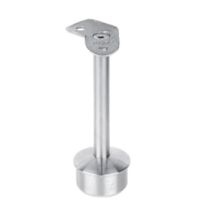 Handlaufstütze rund, für Rundrohr, mit Trägerplatte 135°, Edelstahl (AISI 304 - V2A), verschiedene Größen