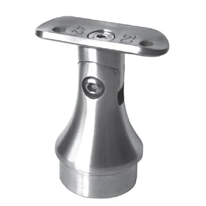 Handlaufstütze rund, für Rundrohr, mit Gelenk, Edelstahl (AISI 304 - V2A), verschiedene Größen