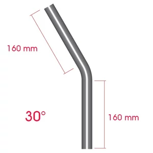 Rohrbogen 30°, Edelstahl (AISI 304 - V2A)
