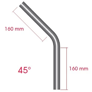 Rohrbogen 45°, Edelstahl (AISI 304 - V2A)