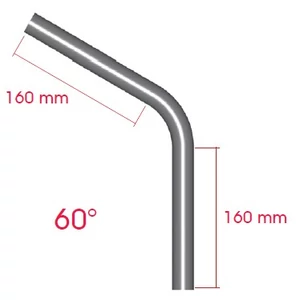 Rohrbogen 60°, Edelstahl (AISI 304 - V2A)