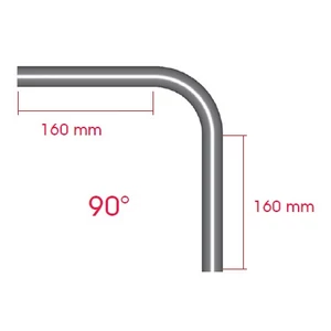 Rohrbogen 90°, Edelstahl (AISI 304 - V2A)