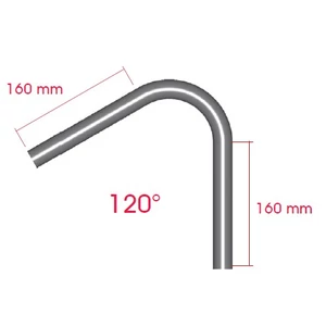 Rohrbogen 120°, Edelstahl (AISI 304 - V2A)