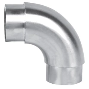 Rundbogen 90° (Zinkdruckguss, Edelstahleffekt)