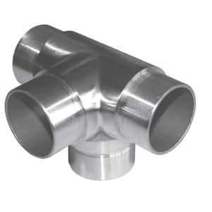 T-Verbinder, mit Abgang, Edelstahl (AISI 304 - V2A)