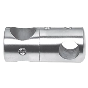 Querstabhalter mit Durchgangsbohrung, &quot;Zwilling&quot;, Edelstahl (AISI 304 - V2A), verschiedene Größen