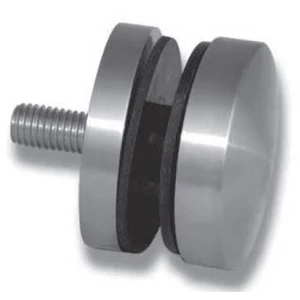 Punkthalter für Glas, Anschluß flach, Edelstahl (AISI 304 - V2A)