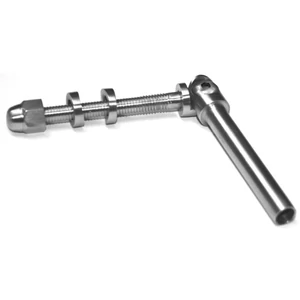 Gewindeterminal mit Gelenk für Drahtseil, Anschluß an Rundrohr 42,4mm, Edelstahl (AISI 316 - V4A), verschiedene Größen