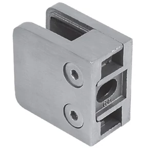 Glashalter 45x45mm, für Vierkantrohr, Edelstahl (AISI 316 - V4A)