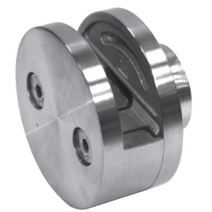 Glashalter, rund, für Vierkantrohr, Edelstahl (AISI 316 - V4A)