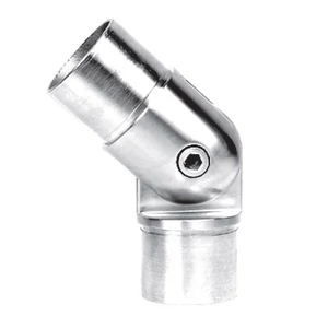 Eckbogen mit Gelenk, Edelstahl (AISI 316 - V4A), hochglanzpoliert