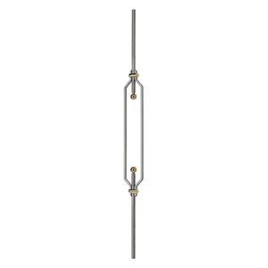 Zierstab, Edelstahl (AISI 304 - V2A), Dekor in Kupfer