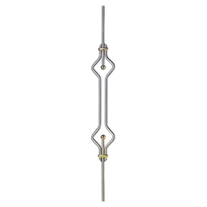 Zierstab, Edelstahl (AISI 304 - V2A), Dekor in Kupfer