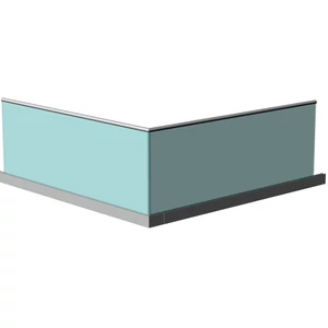 Ganzglasgeländer mit Edelstahl-Handlauf