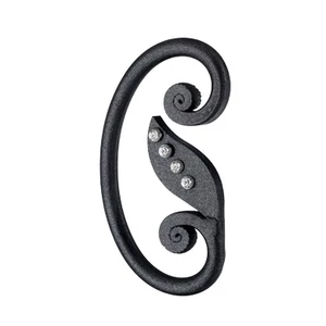 Ornament, handgeschmiedet, mit 4 Swarovski Kristallen