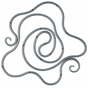 Abstraktes Ornament mit Swarovski Kristall Dekor