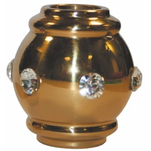 Zierhülse aus Messing mit 6 Swarovski Kristall Dekor