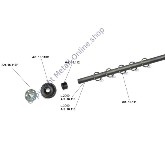 Wandhalterung für Gardinenstange