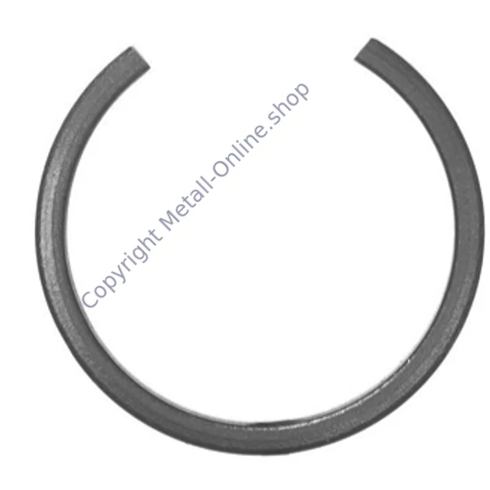 Ring offen, Flachmaterial, glatt, verschiedene Materialstärken und Durchmesser