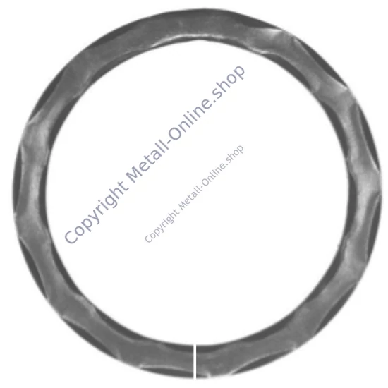 Ring, Vierkantmaterial, gehämmert, verschiedene Materialstärken und Durchmesser