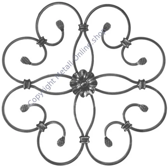 Rosette, verschiedene Materialstärken