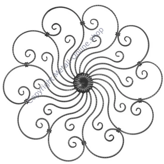 Rosette, verschiedene Materialstärken