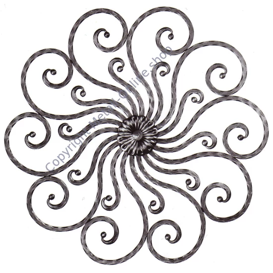 Rosette, verschiedene Materialstärken