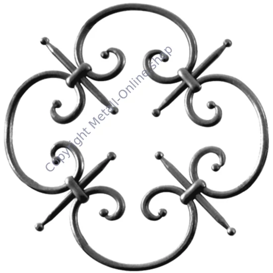 Rosette, verschiedene Materialstärken