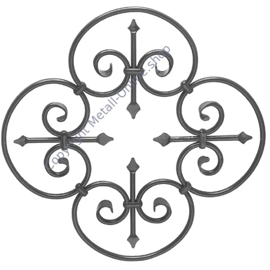 Rosette, verschiedene Materialstärken
