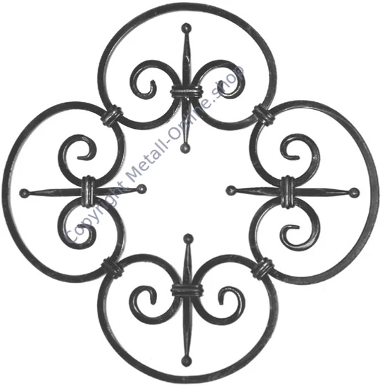 Rosette, verschiedene Materialstärken