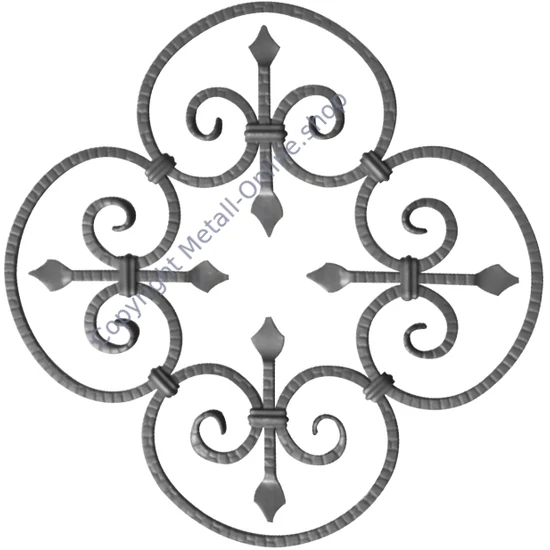 Rosette, verschiedene Materialstärken