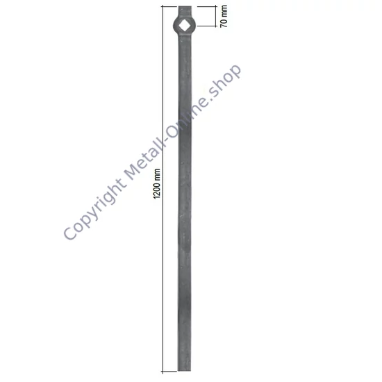 Vierkantstahl, Diamant gelocht