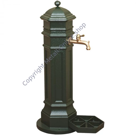 gartenbrunnen, standbrunnen, antik, mit wasserhahn