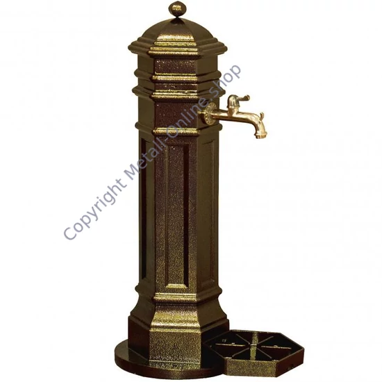 gartenbrunnen, standbrunnen, antik, mit wasserhahn