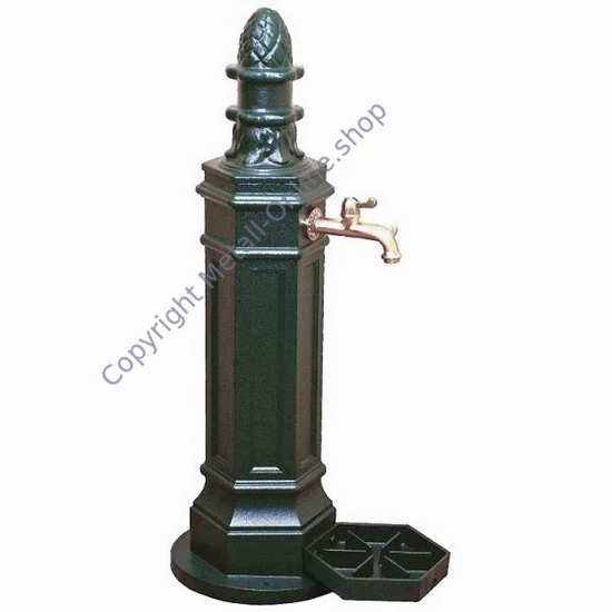 gartenbrunnen, standbrunnen, antik, mit wasserhahn