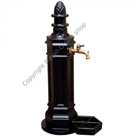 gartenbrunnen, standbrunnen, antik, mit wasserhahn