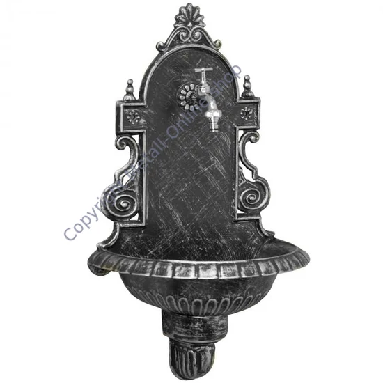 gartenbrunnen, wandbrunnen, antik, mit wasserhahn