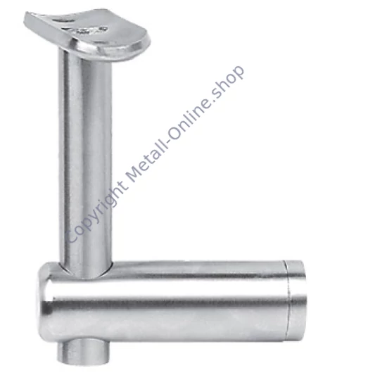 Handlaufhalter für Rundrohr, anbaubar an Vierkantrohr, höhenverstellbar, Edelstahl (AISI 304 - V2A), verschiedene Größen