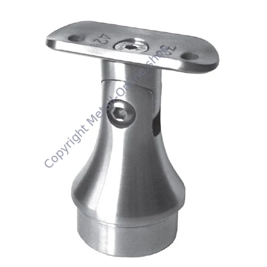 Handlaufstütze rund, für Rundrohr, mit Gelenk, Edelstahl (AISI 304 - V2A), verschiedene Größen