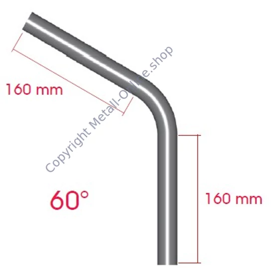 Rohrbogen 60°, Edelstahl (AISI 316 - V4A)