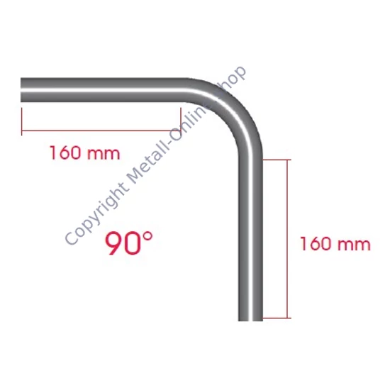 Rohrbogen 90°, Edelstahl (AISI 316 - V4A)