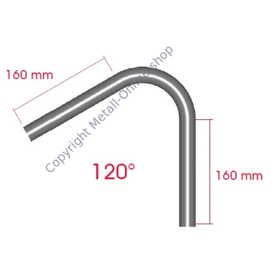 Rohrbogen 120°, Edelstahl (AISI 304 - V2A)