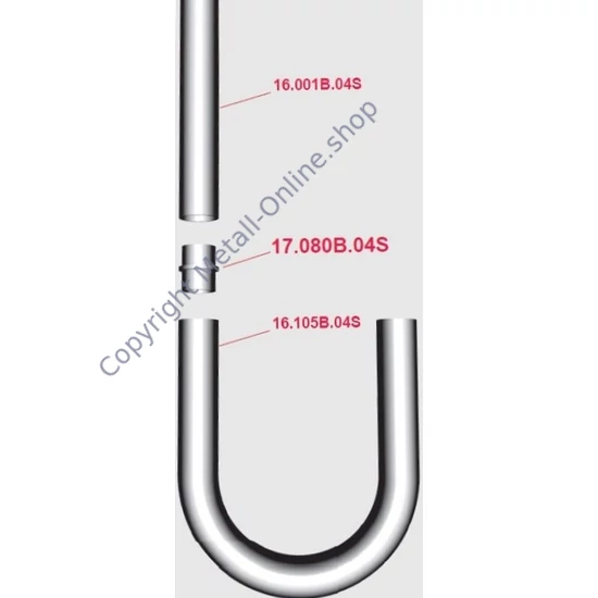 Rohrbogen 180°, Edelstahl (AISI 304 - V2A)
