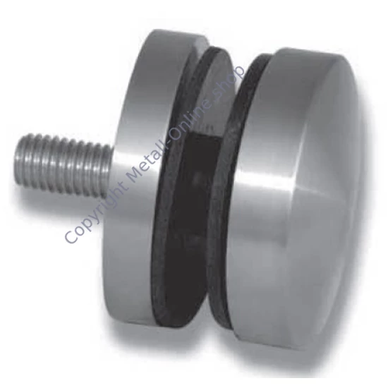 Punkthalter für Glas, Anschluß flach, Edelstahl (AISI 304 - V2A)