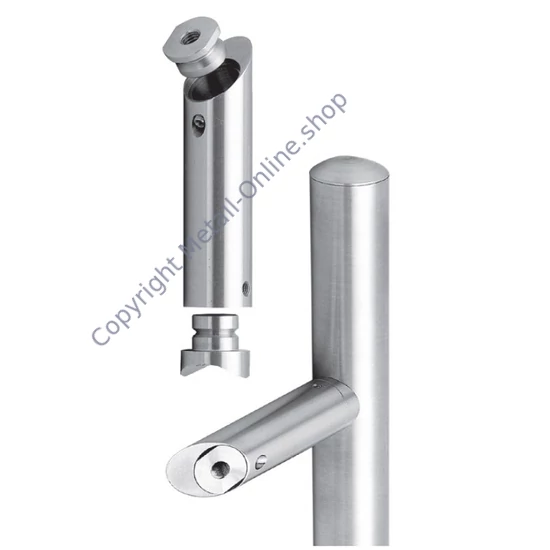 Halter für Türgriff mit M8 Innengewinde, Edelstahl (AISI 304 - V2A)