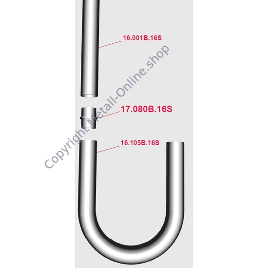 Rohrbogen 180°, Edelstahl (AISI 316 - V4A)