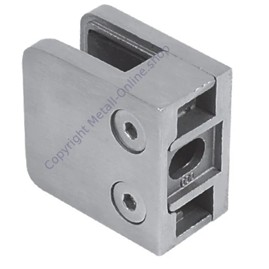 Glashalter 45x45mm, für Vierkantrohr, Edelstahl (AISI 316 - V4A)