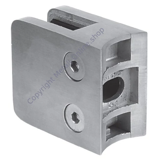 Glashalter45x45mm, für Rundrohr, Edelstahl (AISI 316 - V4A), verschiedene Größen