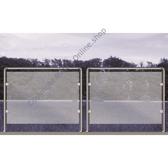 Glashalter45x45mm, für Rundrohr, Edelstahl (AISI 316 - V4A), verschiedene Größen