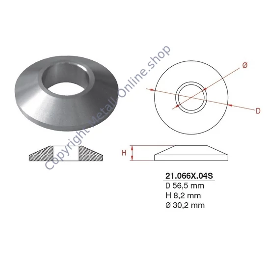 Bodenrosette für Pfosten Ø30mm, Edelstahl (AISI 304 - V2A)